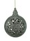 Raz Glitter Drenched Seaweed Green and Silver Floral Cutout Christmas Ball Ornament 4.5" (115mm)
